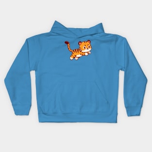 Cute Tiger Jumping Cartoon Kids Hoodie